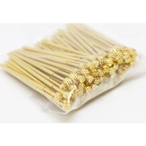 Gold-plated test pin PA100-H3 / H4 / H5 (nine-claw plum head) 1.36mm probe spring pin