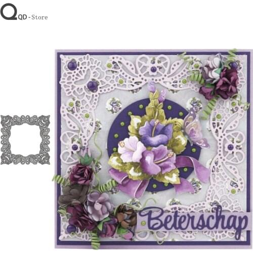 Square Lace Model Cutting Dies New Dies Scrapbooking Mold Cut Handmade Tools DIY Craft Decoration Metal Cutting Dies New 2021