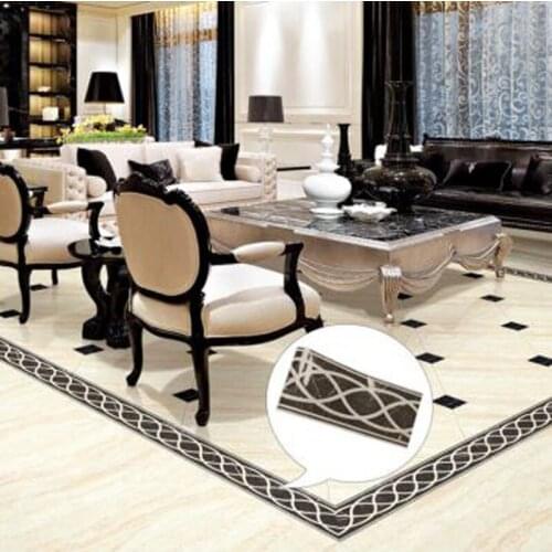 Corridor floor tiles decoration self-adhesive tile lines living room waveguide line stickers skirting wall stickers 5x500cm