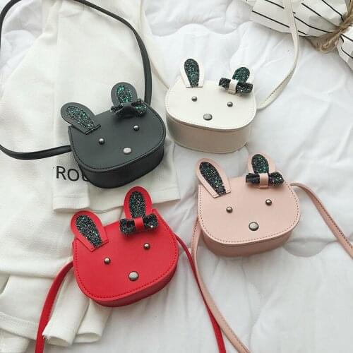 New Lovely Baby Girls Mini Shoulder Messenger Bag PU Leather Kids Cartoon Coin Purses Cute Princess Handbags Wallet