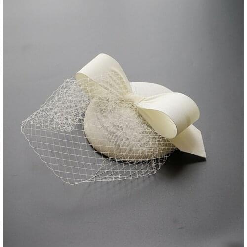 Bride Wedding Headdress Elegant Lady Hat Women Dinner Headpiece Dress Cheongsam Catwalk Decorative Hair Band Cocktail Fascinator