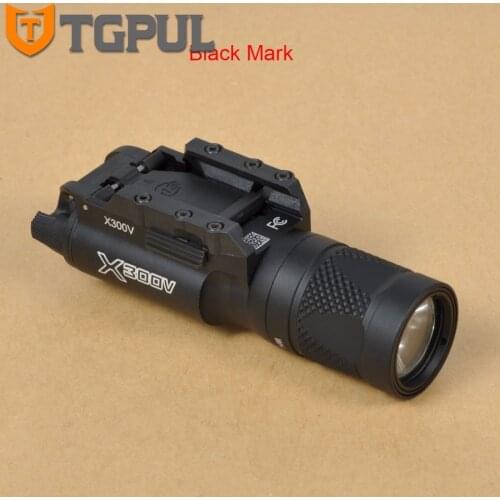 TGPUL Tactical X300V Pistol Flashlight Strobe Weapon Light LED 500 Lumen Handgun Airsoft Hunting Shooting Rail X300 Series Light