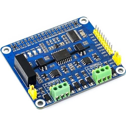 Universal Dual-channel RS485 Expansion Board Replacement SPI Interface Expansion Module for Raspberry Pi 4B/3B+ Repair Kits