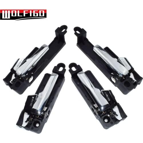 WOLFIGO Interior Door Handles Chrome Front Rear Left Right for Fusion Milan MKZ 2006-2012 6E5Z5422600AA,6E5Z5422601B New