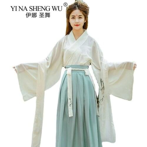 Women Chinese Style Hanfu Traditional Dance Costume Han Dynasty Oriental Tang Dynasty Fairy Dresses Outfit Princess Clothing New