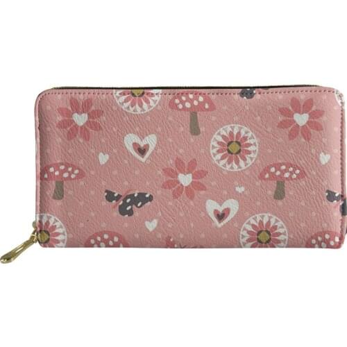 2020 New Ladies Leather Wallet Girl Fashion Clutch Butterfly Print Ms Card Holder Lady Money Bags Female Card Package Phone bag