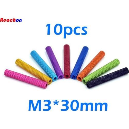 10pcs M3*30mm Textured aluminum alloy spacer spacers pillar tube column for FPV RC Drone frame Quadcopter multicopter M3 30mm