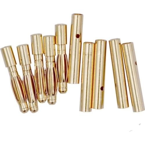 100pairs 2.0mm rc connector Gold Bullet Banana Connector 30%Off
