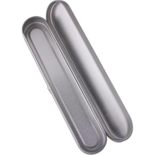 100pcs/lot empty Pen Box Tin Storage Box silver Pencil Case Organizer for Needle Metal Storage Containers