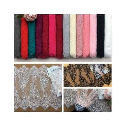 13 colors Optional European and American High Quality Eyelash lace Accessories Fabric DIY Clothing Wedding veil Fabric