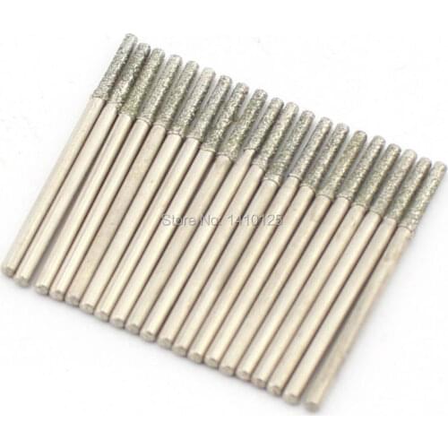 30Pcs 2mm Diamond Drill Bits Hole Saw Small Solid Bit Coated Lapidary Tools for Stone Jewelry Gems Glass Tile Ceramic Marble Gra