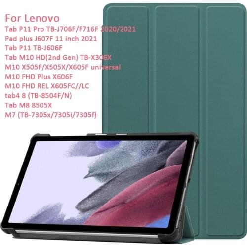 Case For 2021 Lenovo Xiaoxin Pad P11 Pad Pro J716F 11.5 inch Case PU Leather Stand Cover Case for Pad plus J607F Tab M10 M8 7