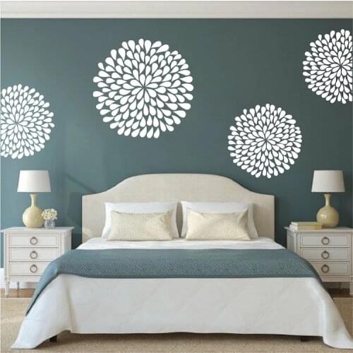 Flower Art Stickers Poppy Wall Decals For Bedroom Living Room Decoration Vinyl Wall Stickers vinilos paredes Decor Mural ZA782