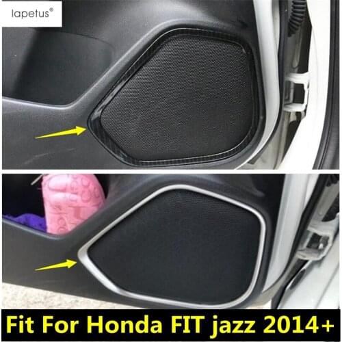 Lapetus Accessories Fit For Honda FIT Jazz 2014 - 2019 Inner Door Stereo Speaker Audio Sound Loudspeaker Molding Cover Kit Trim