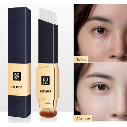 Double Head Fairy Stick Concealer Color Changing Foundation Stick High-light Shadow Concealer Pen Sweatproof Long-lasting Makeup