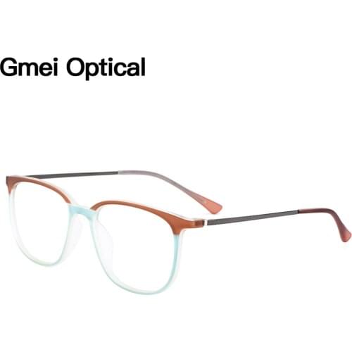 Gmei Optical Ultra-Light Trendy Oval Full-Rim Brand Designer Women Glasses Frames Prescription Eyeglasses Optical Eyewear H8030