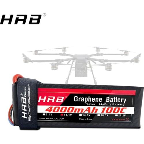 HRB 2S 3S 4000mah Graphene 7.4V 11.1V Lipo Battery 4S 100C 14.8V XT90 XT60 Deans T EC5 5S 18.5V 6S 22.2V RC Airplanes Car Parts