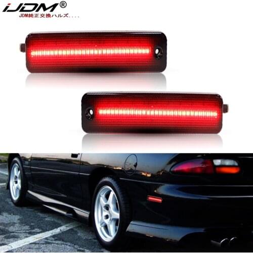 IJDM Red Full LED Rear Side Marker Light For 93-02 Chevy Camaro Driving Lights/Parkin Lights,Replace OEM Back Sidemarker Lamps