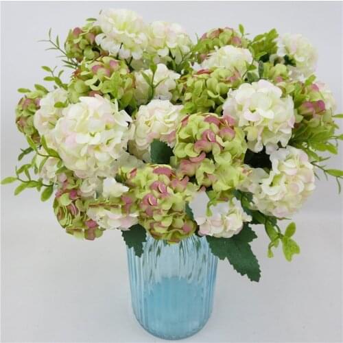 Hydrangea Artificial Flowers Luxury Fake Flowers Bouquet Wedding Decoration Home Table Decor