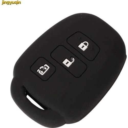 Jingyuqin 10X Remote Car Key Silicone Case Cover Protector For Toyota Camry Corolla RAV4 Vios Highlander Prius C 2012-2018 3BTNS