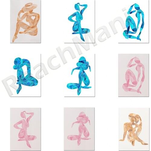 Henri Matisse painted nude female illustrations, feminist posters, bohemian women, contemporary female art wall posters, womens