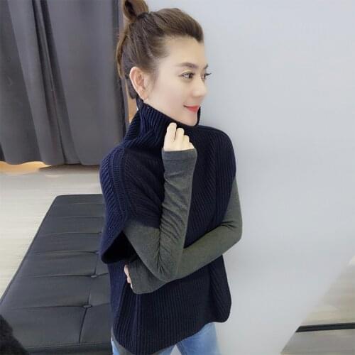 FRSEUCAG High collar cashmere vest ladies knit sleeveless pullover sweater warm and comfortable new hot sale jacket vest