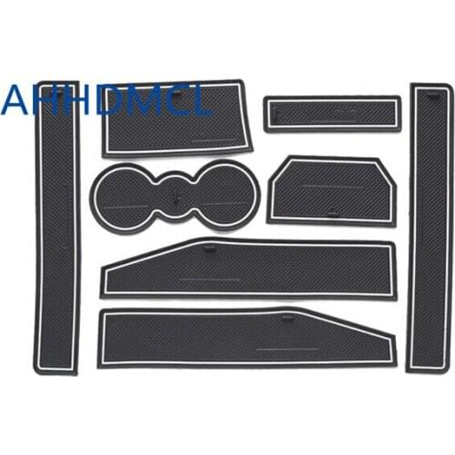 Car Door Gate Slot Mats Cup Armrest Storage Pad For Range Rover Evoque 2012 2013 2014 2015 2016 2017 2018