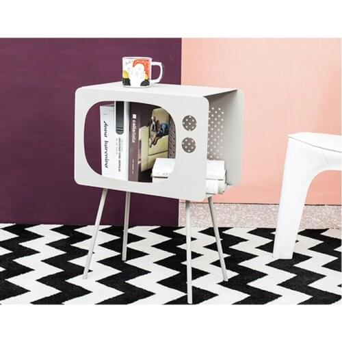 Creative metal square small coffee table balcony living room sofa side a few corners Nordic bedside table side table