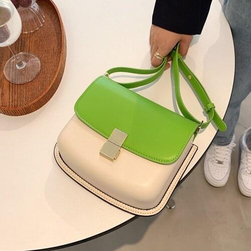 Small Handbag Summer 2021 New Fashion Messenger Contrast Color Small Square Bag Tote Bags for Women Purses and Handbags Luxury