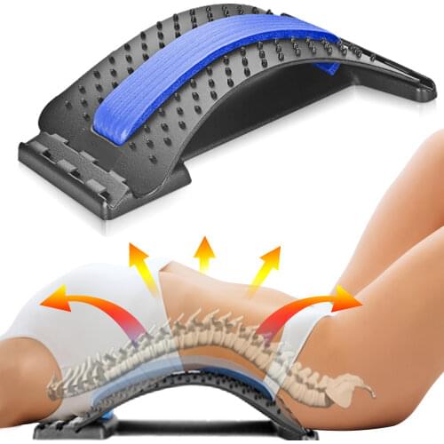 Multi-level Adjustable Lumbar Spine Stretcher Magnetic Back Massager Stretcher Machine For Pain Relief Back Stretching Device