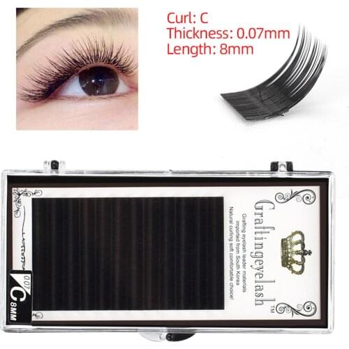 CD Curl Natural Mink Single Eyelash Extension Premium Individual Professionals SoftFake False Eye Lashes Extension