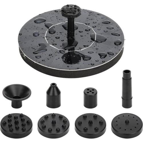 Solar Fountain Pump Pool Pond Waterfall Floating Fountain Garden Decoration Outdoor Bird Bath Water Fountain Pump With 6 Nozzles