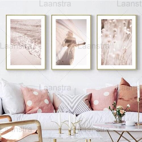 Flowers Plants Home Decoration Painting Weeds Seaside Living Room Wall Canvas Poster Minimalist Text Bedroom Prints and Pictures