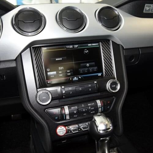 It Is Suitable For Mustang (2015-2020) The Carbon Fiber Interior accessories Central Control Decorative Strip