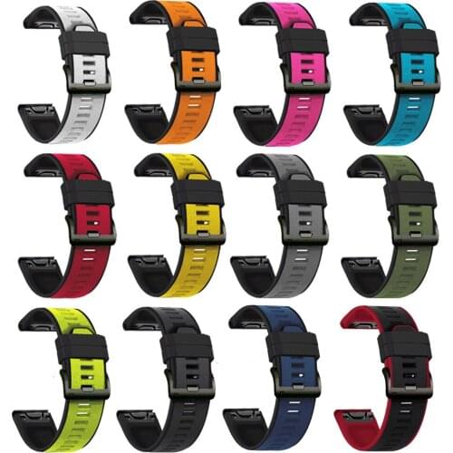 22mm Silicone Quick Easy Fit Strap For Garmin Fenix 5 Plus 6 Pro /Approach S62 S60/ Instinct /Forerunner 935 Wristband Bracelet