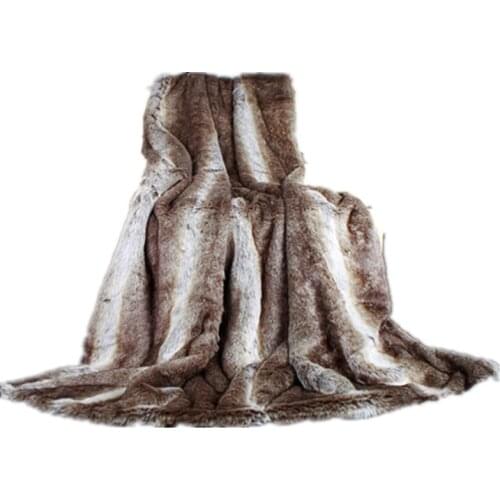 Luxury Faux Fur Throw Blanket Super Soft Oversized Thick Warm