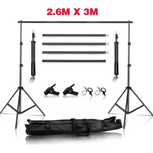 SH 2.6X3M Background Stand Photography Photo Studio Green Screen Backdrops Chromakey Support System Frame Chroma Video
