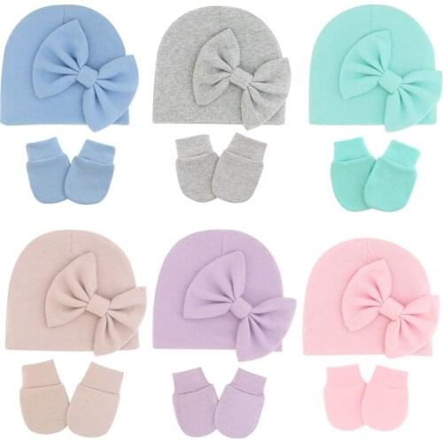 Princess Baby Girl Hat with Gloves Infant Bonnet Baby Beanie for New Born Gift Kids Cap Baby Hat Toddler Newborn Accessories