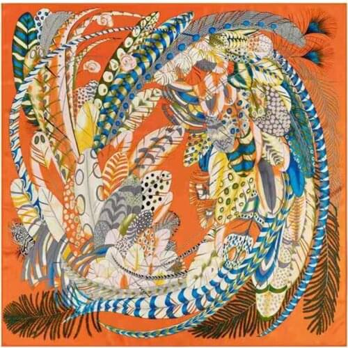 Luxury Bran Cartoon Printed Women Scarves Twill Silk Square Scarf Bandana Kerchief Scarves For Ladies Shawls Echarpe 130*130cm