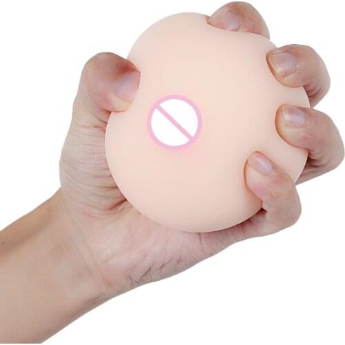 Silicone Artificial Breasts False Chest Male Masturbation Breasts Stress Squeeze Ball Adult Products Sex Toys