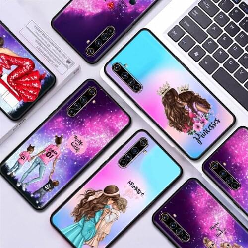 Silicone Phone Case for Oppo Realme 5 6 7 8 Pro 7i C3 C11 C15 C20 C21 C25 XT GT Neo X50 Pro 5G Cover Woman girl Mom baby Cases