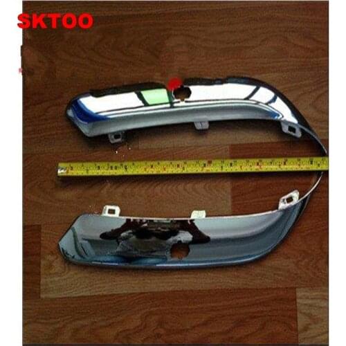 SKTOO For Chrysler 300C headlights on the front bumper trim panel large lighting board bright stripe bumper 300C accessories