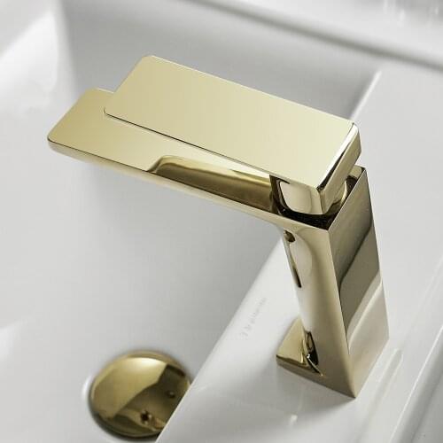 Basin Faucet Bathroom Sink Golden Faucet Single Handle Faucet Basin Faucet Hot and Cold Faucet Bathroom Accessories