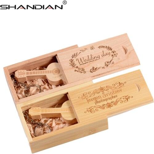 SHANDIAN free custom log wooden guitar pen drive guitars usb flash drive memory Stick pendrive 4GB 8GB 16GB 32GB as friend gift