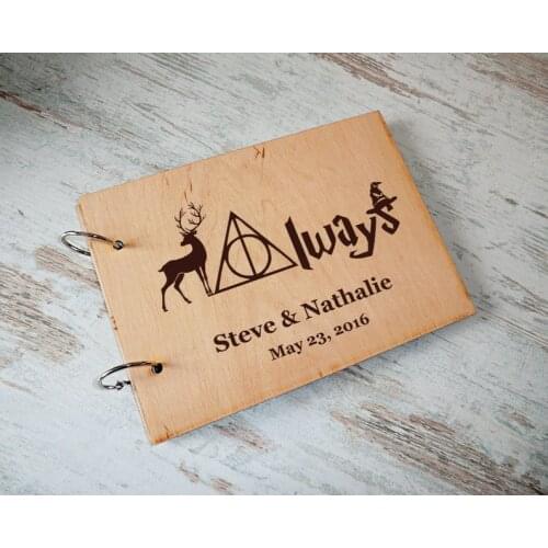 Always GuestBook Rustic Wooden Wedding Guest Book Custom Book Personalised Wedding Guest Book Alternative Unique GuestBook Gift