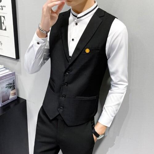 New Style Mens Multi-pocket Lapel Single-breasted Casual Vest Hair Stylist Waiter Vest Men Clothing Vintage Vest Size 5XL