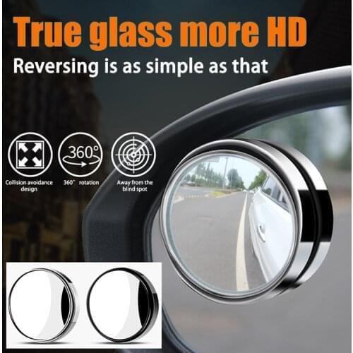 1x Car HD Rear View Mirror Wide Angle Round Convex Mirror For Ford Focus 2 3 Fiesta Fusion Ranger Kuga MK5
