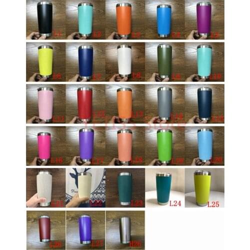 100pcs Stainless Steel Tumbler 20oz tumbler Double Wall Vacuum Insulated Travel Coffee Mug Large Capacity Sports Cups