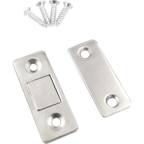 2 Pcs/Set Magnetic Cabinet Catches Magnet Door Stops Hidden Door Closer With Screw For Closet Cupboard Furniture Hardware Tool