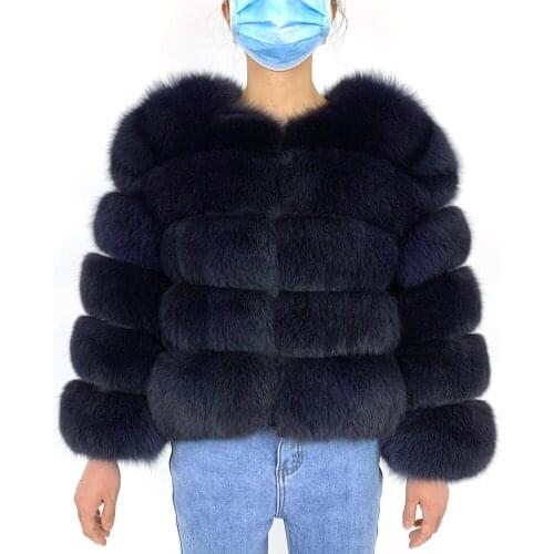 2021 Real Fox Fur Coat Winter Womens Natural Fox Fur Jacket Warm Fur Coat High Quality Fur Vest Fashion Luxurious DHL